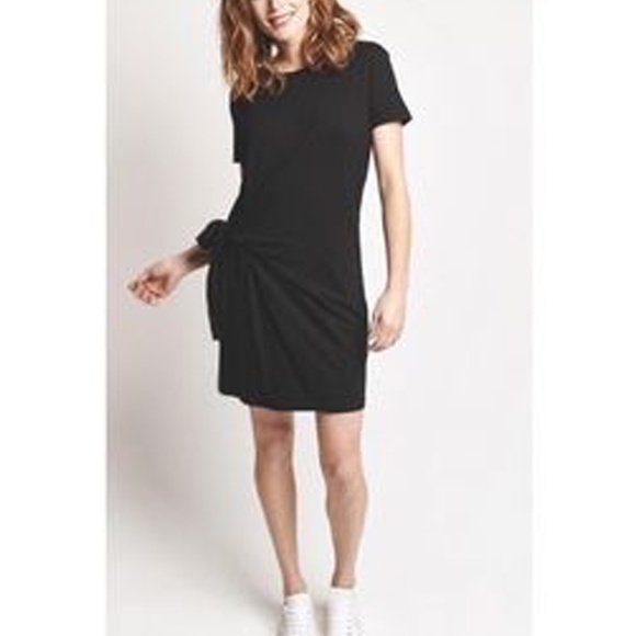VINCE SIDE TIE CREW NECK T-SHIRT DRESS - Picture 10 of 16